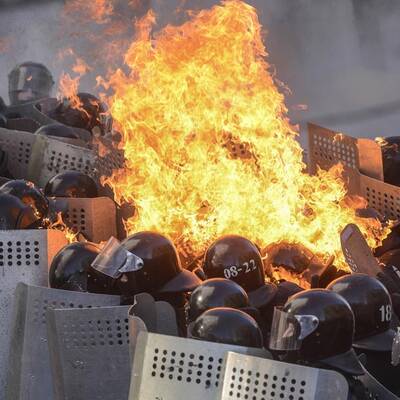 Straßenschlacht in Kiew 