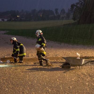 Unwetter in Wallern an der Trattnach 