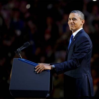 Obama feiert seinen Sieg in Chicago 