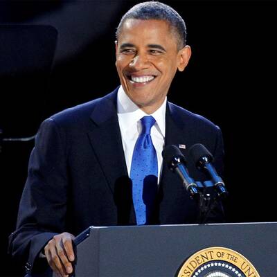Obama feiert seinen Sieg in Chicago 