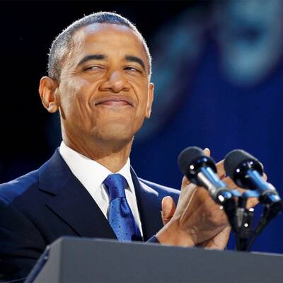 Obama feiert seinen Sieg in Chicago 