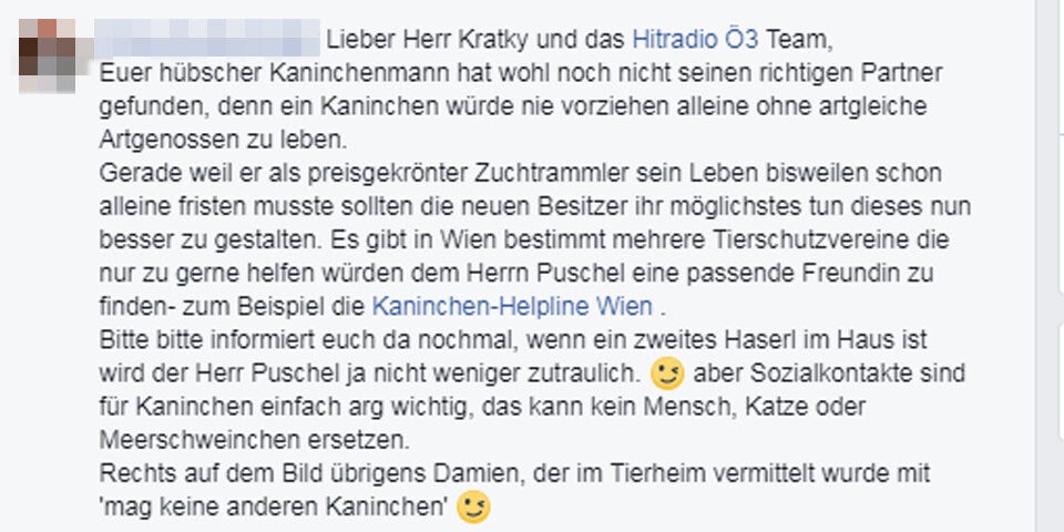 Kratky: Sorge um seinen Hasen Puschel