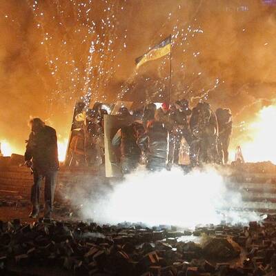 Straßenschlacht in Kiew 