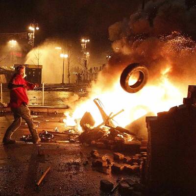 Straßenschlacht in Kiew 