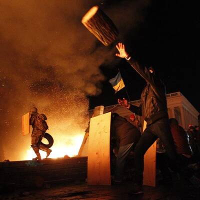 Straßenschlacht in Kiew 