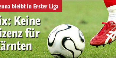 Keine Lizenz für Austria Kärnten