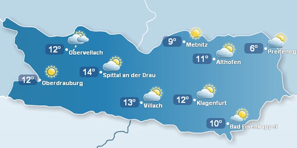 Nordföhn bringt Sonnenschein in Kärnten