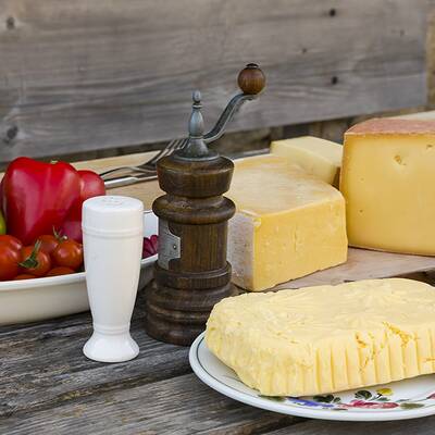 Käseteller auf der Piffalm in Salzburg