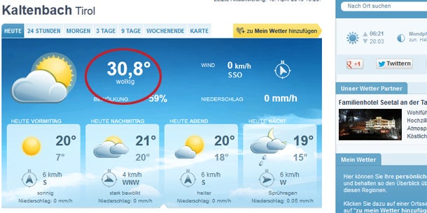 Jetzt kommt Abkühlung