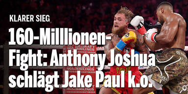 Im 160-Milllionen-Fight: Anthony Joshua schlägt Jake Paul k.o.