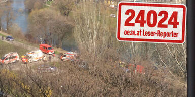 Auto in Donaukanal geschleudert