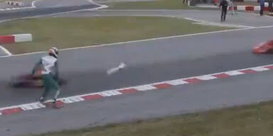 Luca Corberi rastet bei der Kart-WM aus