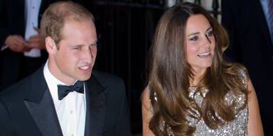 Kate strahlt an erstem Abend ohne Baby