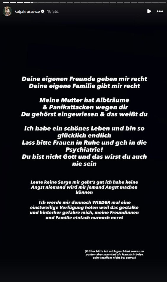 Katja Krasavice Statement