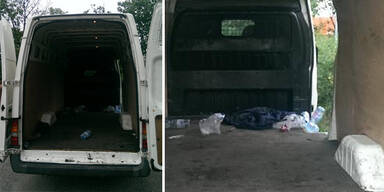 Lieferwagen mit 28 Fl&uuml;chtlingen gestoppt