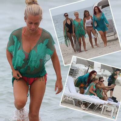 Kendra Wilkinson am Strand von Miami