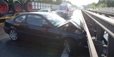 A1: 10 Verletzte bei Serien-Crash 