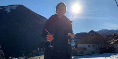 Aperol-Spritzer beim Apr&egrave;s-Ski: Kern im Urlaub