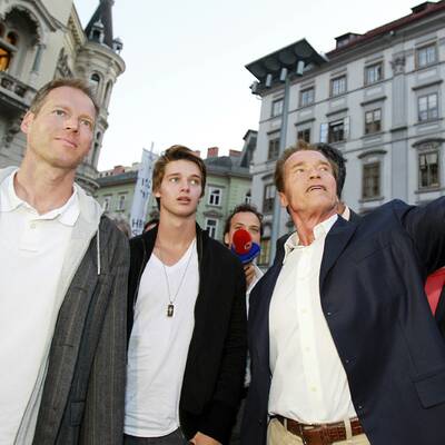 Arnold Schwarzenegger landet in Graz