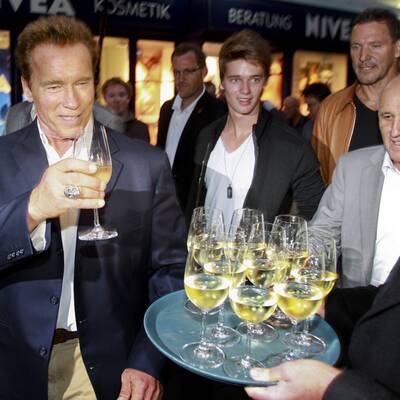 Arnold Schwarzenegger landet in Graz