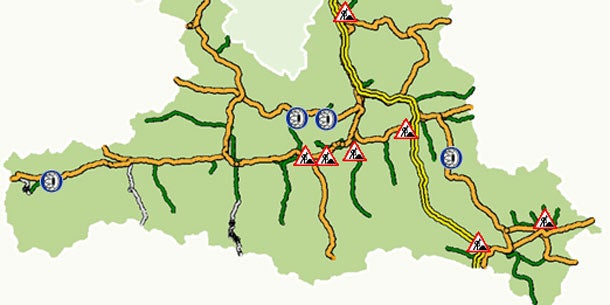 Online-Dienst zeigt Schneekettenpflicht