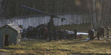 Kampfhubschrauber zerschellt in Moskau 