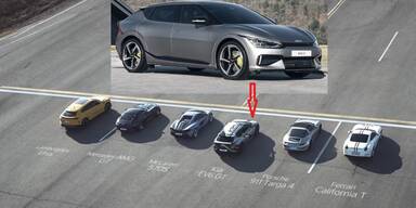 Kia EV6 hängt Porsche, Lambo und Ferrari ab