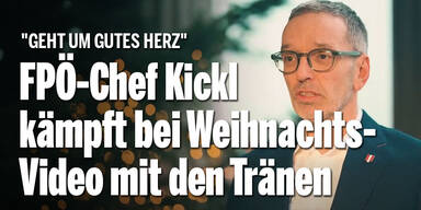 FPÖ-Chef Kickl kämpft bei Weihnachts-Video mit den Tränen
