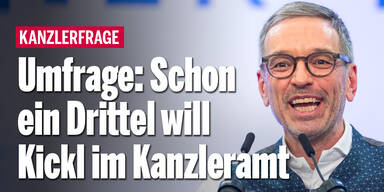 Umfrage: Schon ein Drittel will Kickl im Kanzleramt