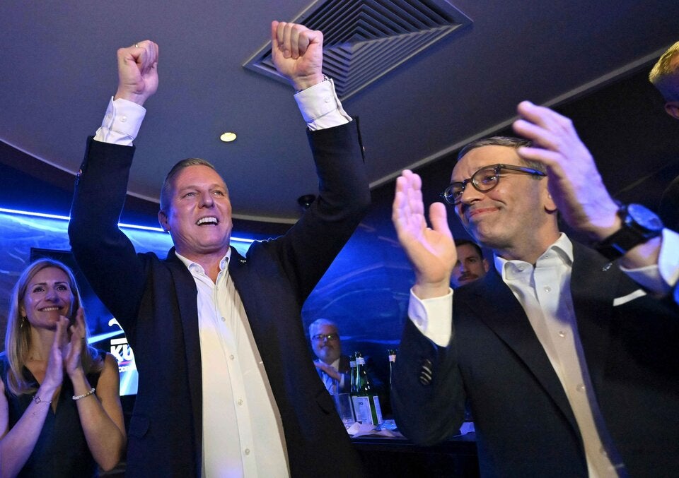 FPÖ-Spitzenkandidat Mario Kunasek und FPÖ Chef Herbert Kickl