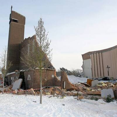 Kirche in Lutselus - Dach eingestürzt