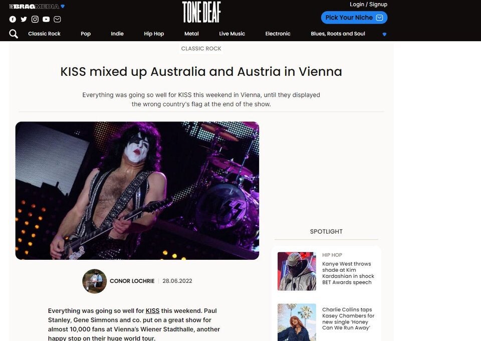 Ganze Welt lacht über Kiss in Wien