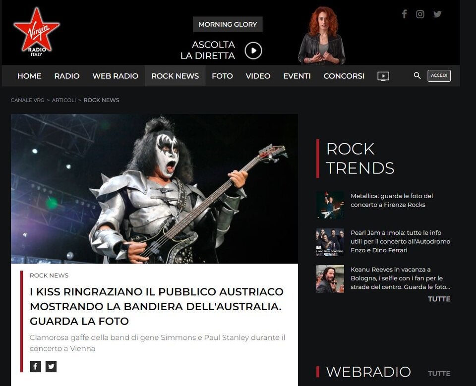 Ganze Welt lacht über Kiss in Wien