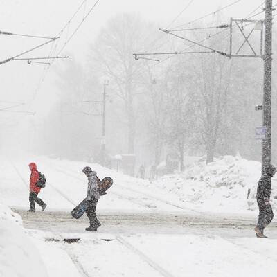 Kitzbühel versinkt im Schnee
