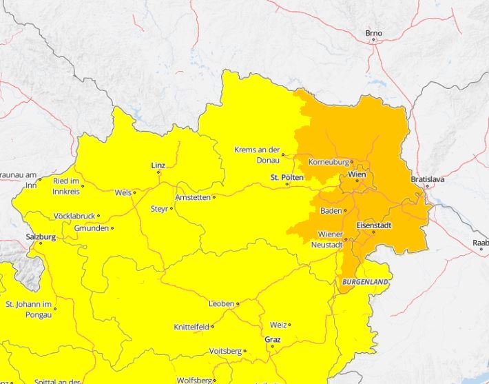 Eiskalt und windig bei Minusgraden - Schwere Kältewarnung für Wien