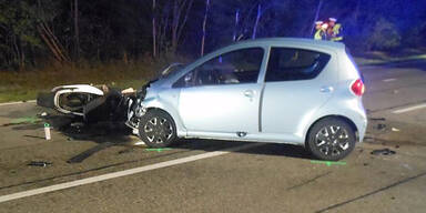 Biker bei Crash schwer verletzt 