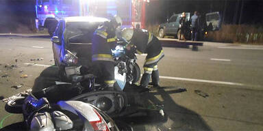 Biker bei Crash schwer verletzt 