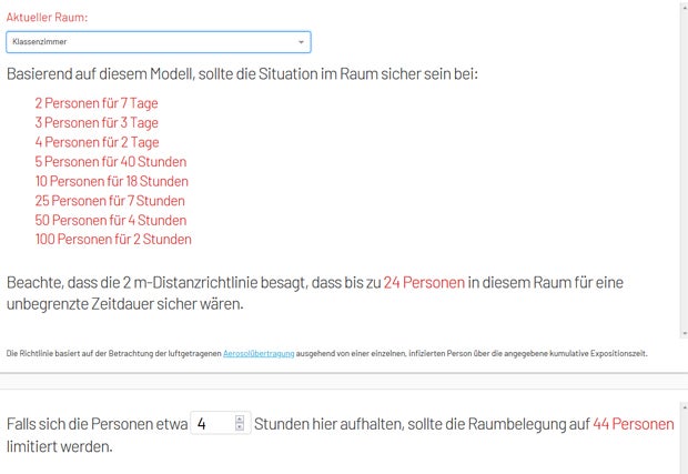 Geniales Tool zeigt, wie lange man in einem Raum sicher vor Corona ist