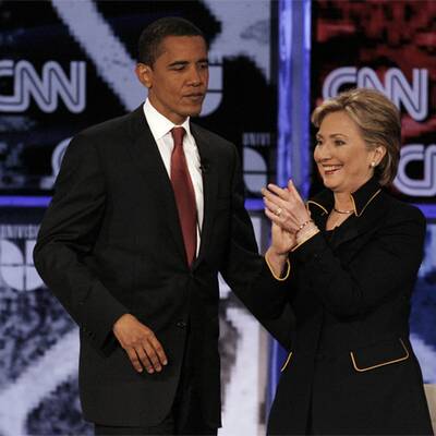 Kuschel-Kurs zwischen Obama und Clinton