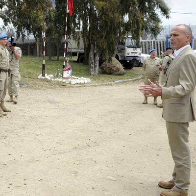 BM Klug besucht UNDOF-Truppe
