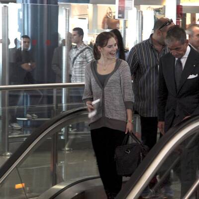 Familie Knox am Leonardo da Vinci-Flughafen in Rom