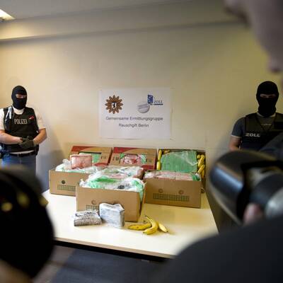 140 Kilo Kokain wurden in Bananenkisten entdeckt