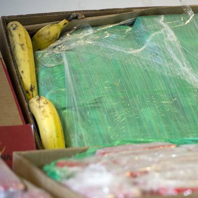 140 Kilo Kokain wurden in Bananenkisten entdeckt