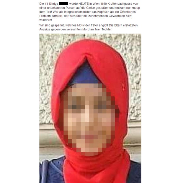 Wien: Junge Muslima erfindet rassistischen Angriff