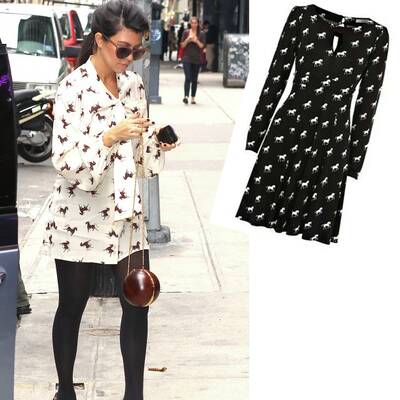 Olivia Palermo in einem Zara Kleid um 48 Euro 