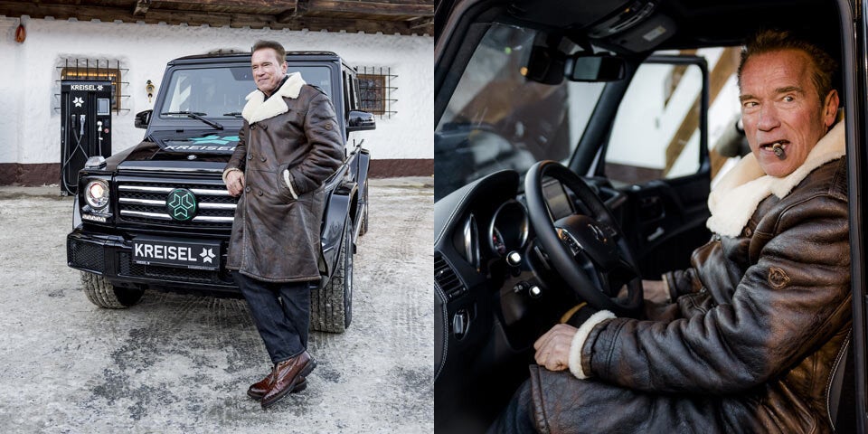 Arnie setzt auf Elektro-SUV aus Österreich
