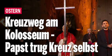 Kreuzweg am Kolosseum - Papst trug Kreuz selbst
