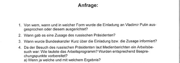 Anfrage Kneissl