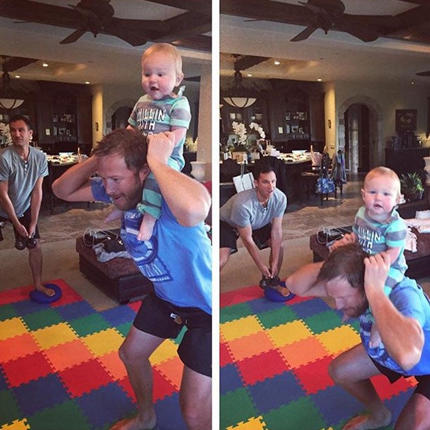 Bode Miller trainiert mit Baby