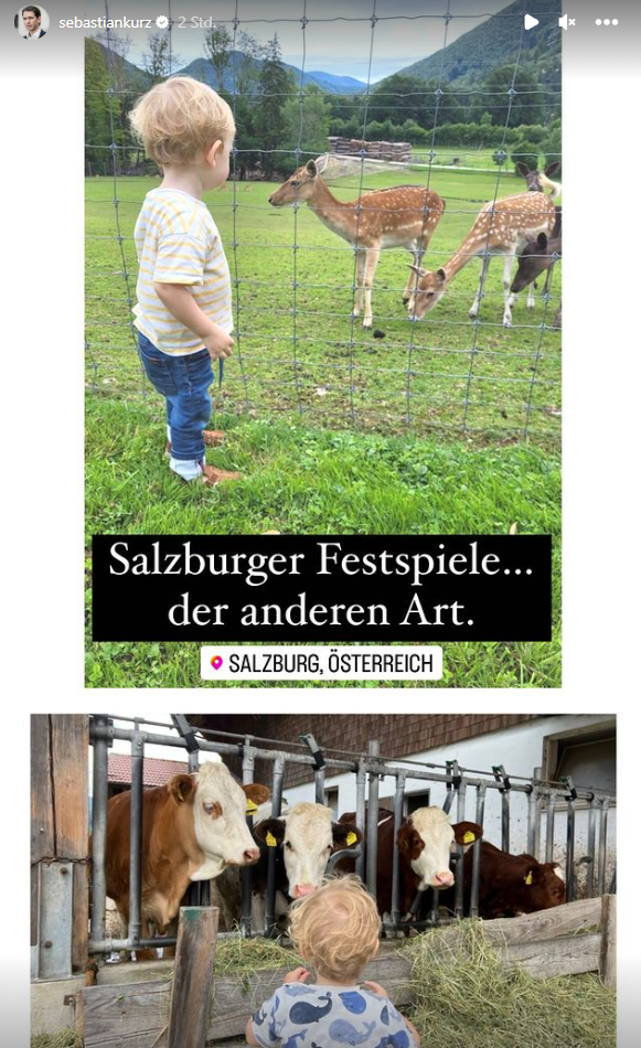 Kurz zeigt seinen Sohn Konstantin